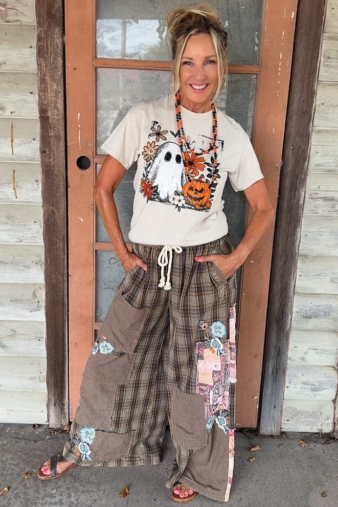 Harvest Patchwork Olive Pants