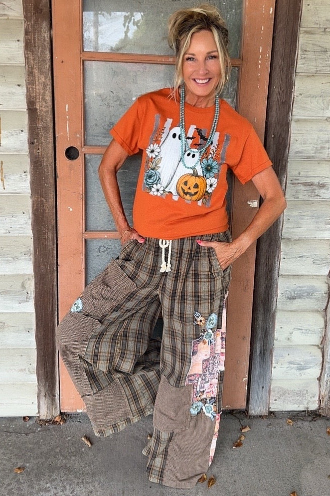 Harvest Patchwork Olive Pants
