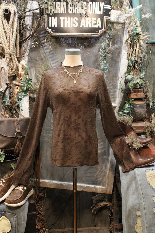 Chocolate Kiss Mesh Top