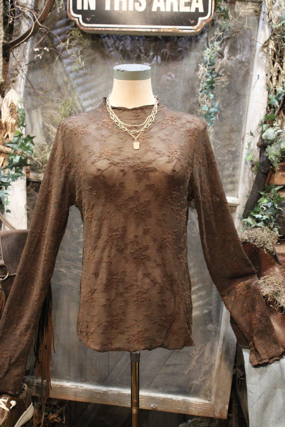 Chocolate Kiss Mesh Top