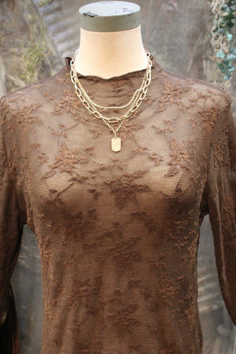 Chocolate Kiss Mesh Top