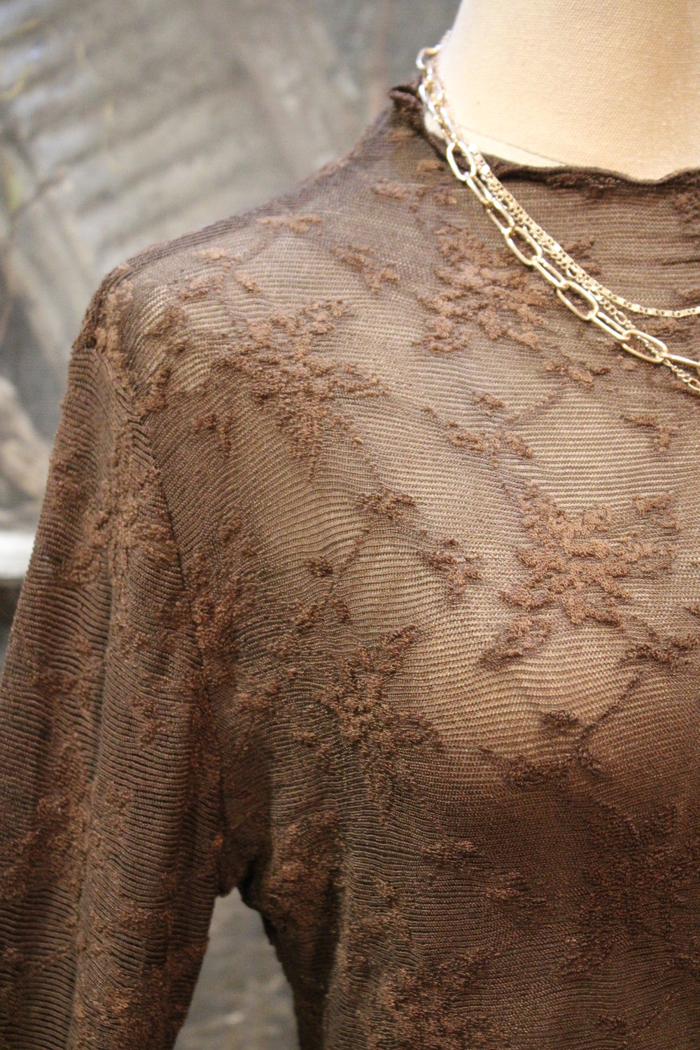 Chocolate Kiss Mesh Top