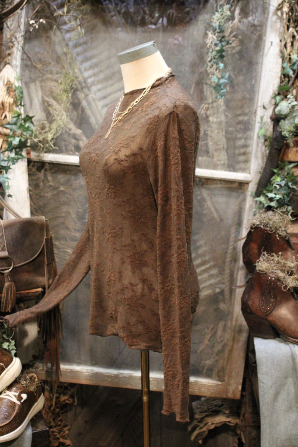 Chocolate Kiss Mesh Top
