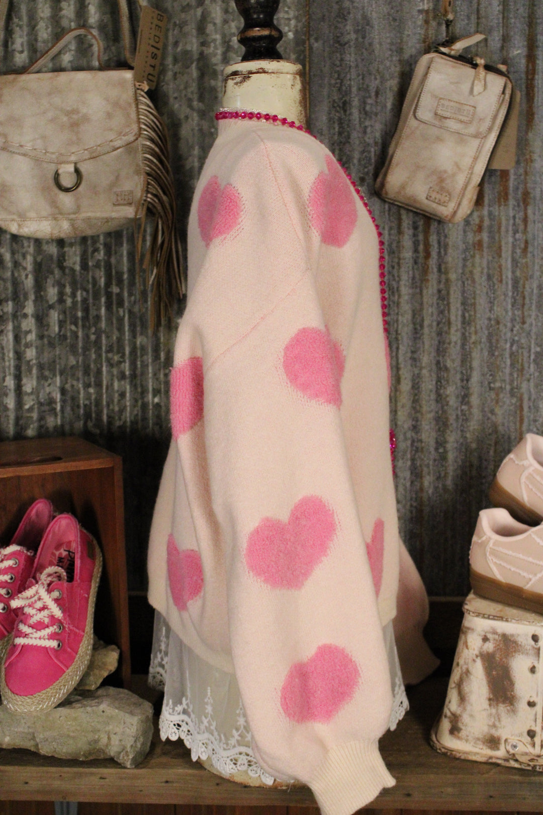Candy Hearts Cozy Knit Sweater