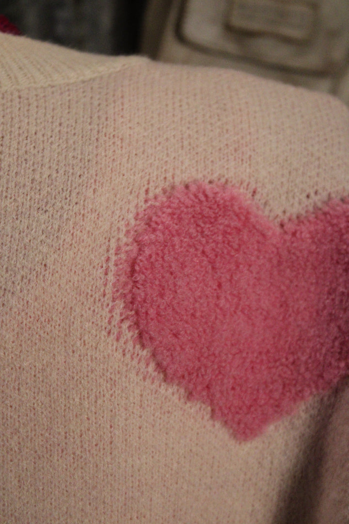 Candy Hearts Cozy Knit Sweater