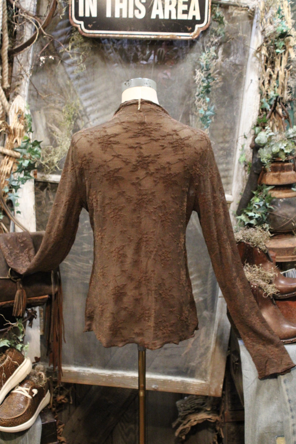 Chocolate Kiss Mesh Top