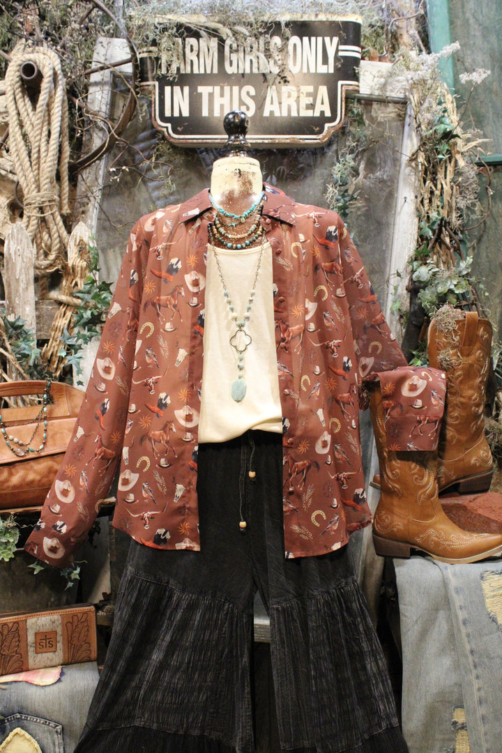 Boots &amp; Broncos Blouse
