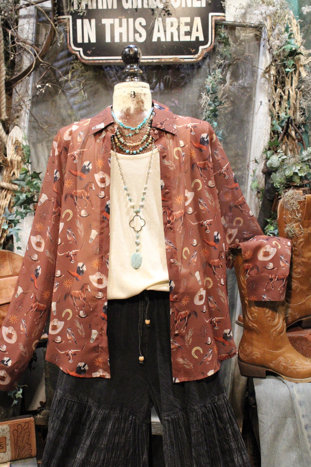 Boots &amp; Broncos Blouse