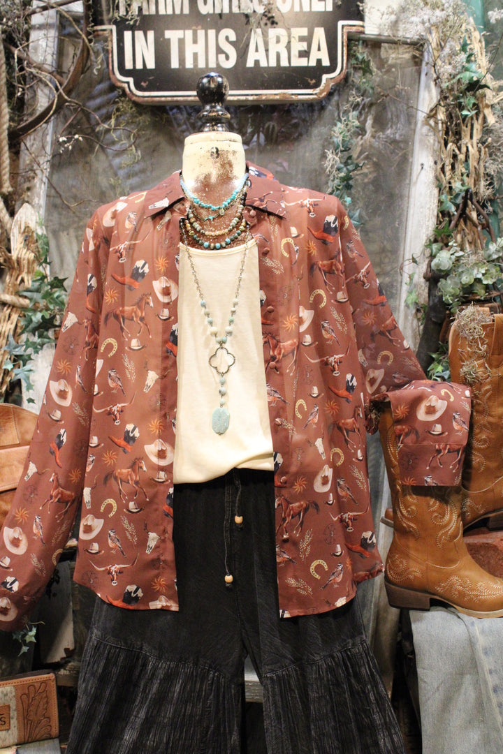 Boots &amp; Broncos Blouse