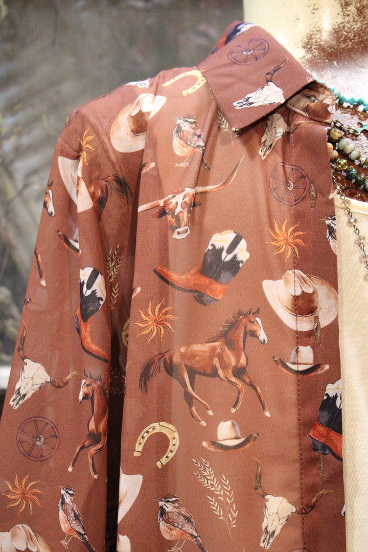 Boots &amp; Broncos Blouse