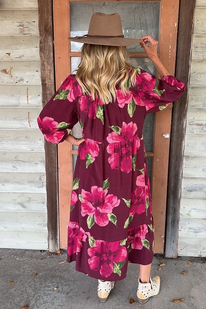 Cabernet Bloom Dress