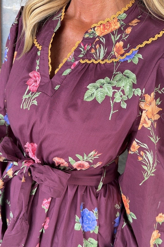 Merlot Wildflower Dress