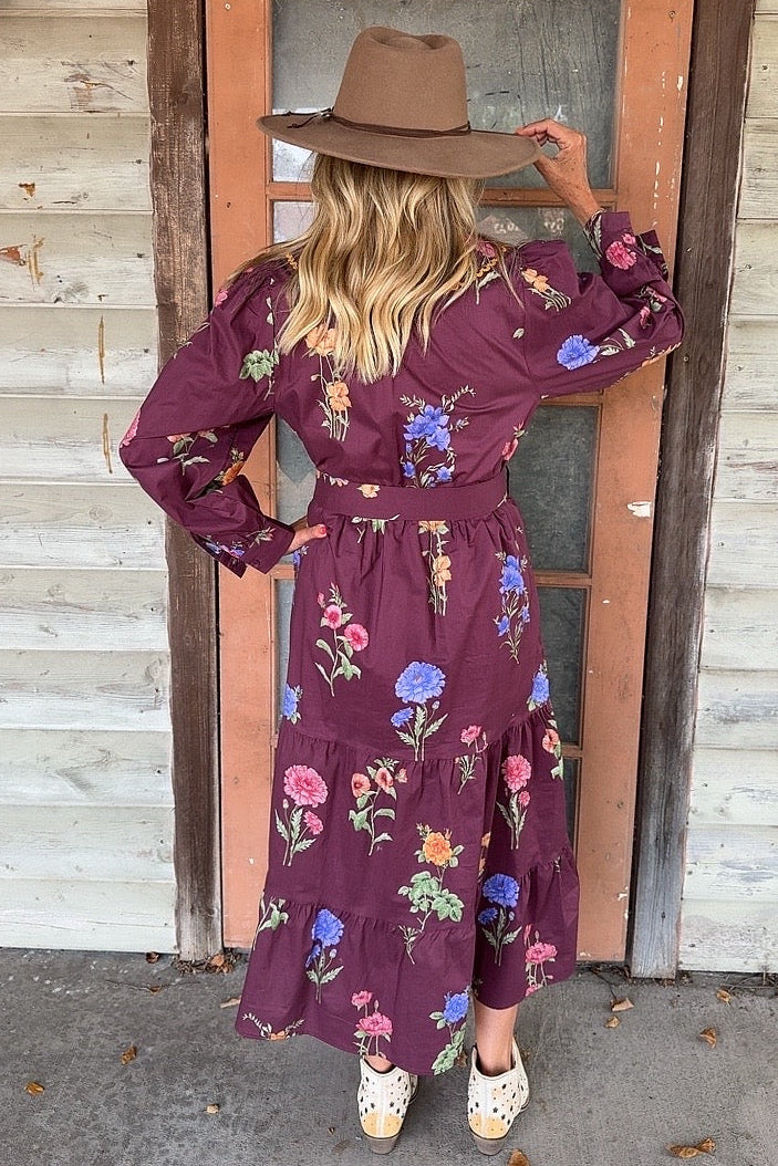 Merlot Wildflower Dress
