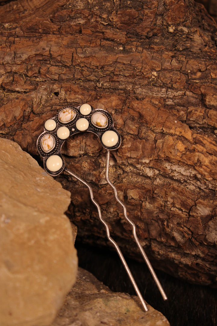 Ivory &amp; Stone Hair Stick