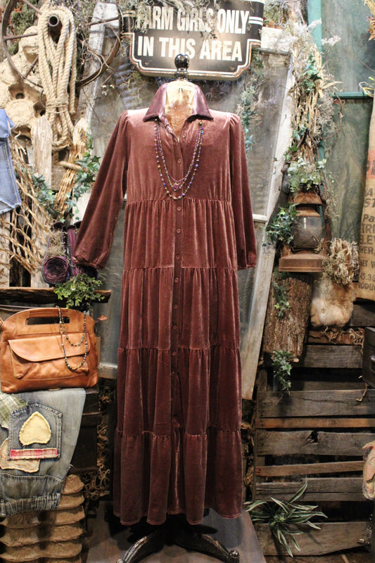 Plum Romance Velvet Maxi
