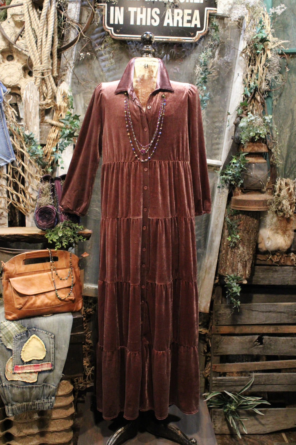 Plum Romance Velvet Maxi