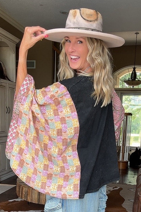 Vintage Garden Poncho