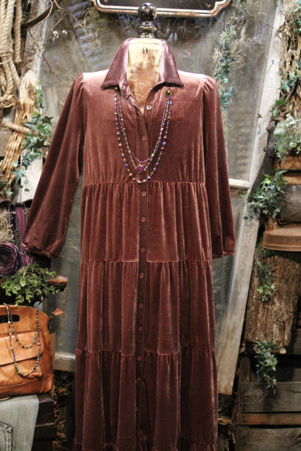Plum Romance Velvet Maxi