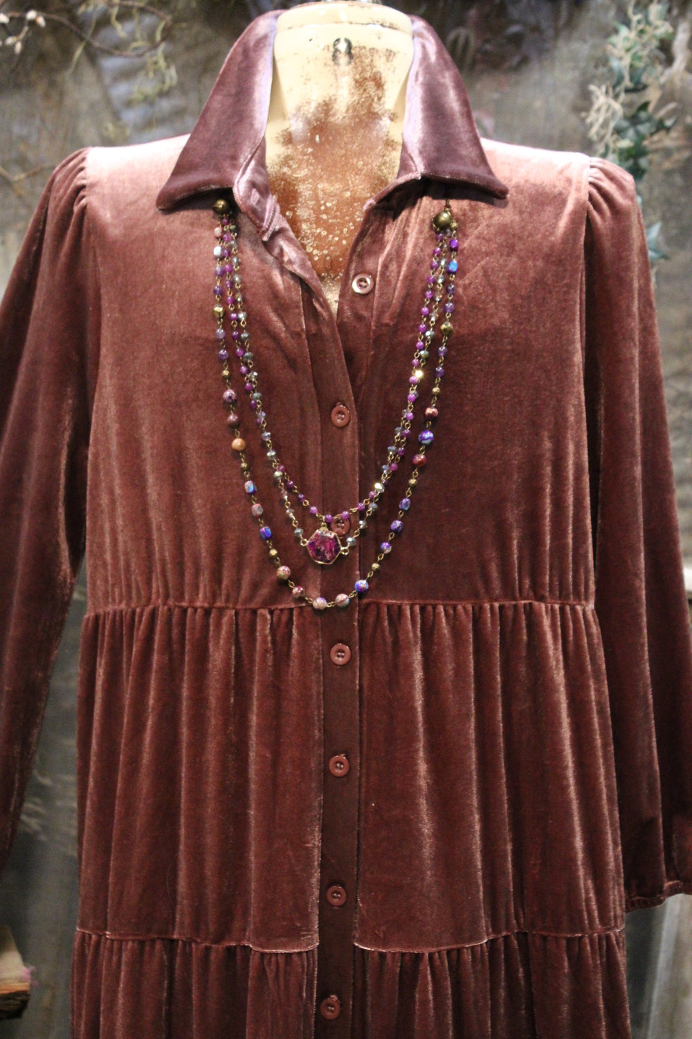 Plum Romance Velvet Maxi