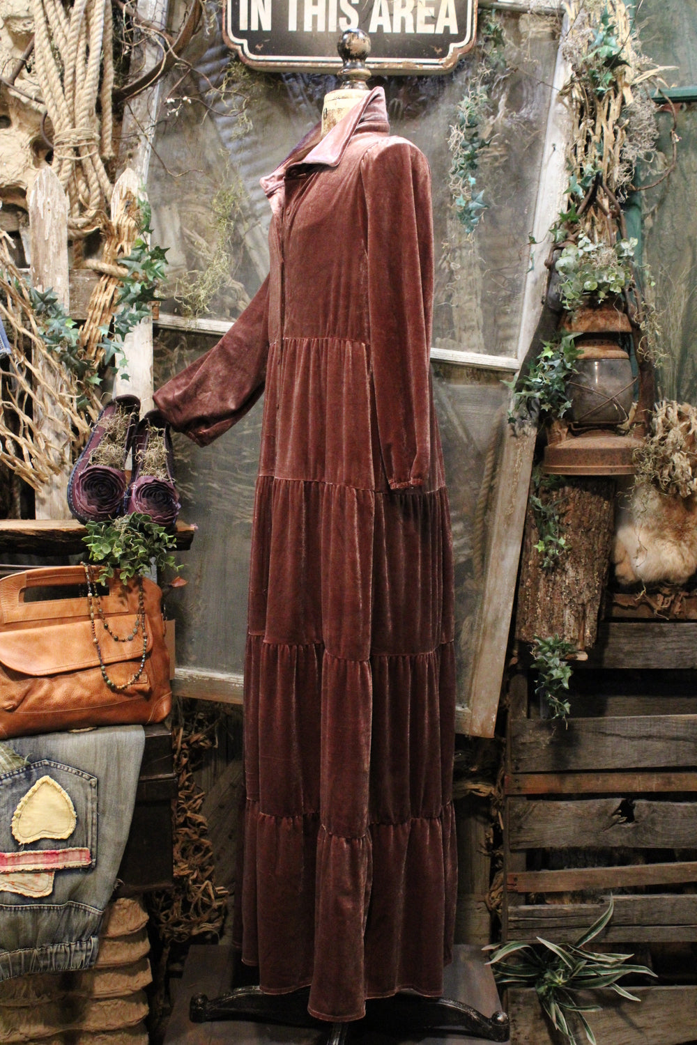 Plum Romance Velvet Maxi