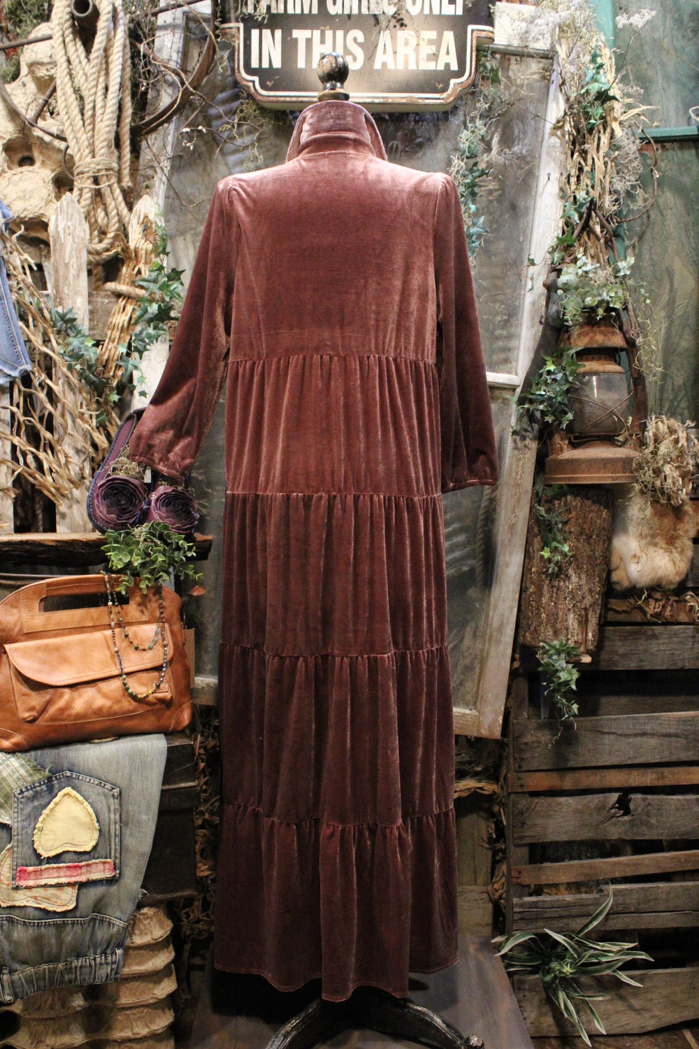 Plum Romance Velvet Maxi