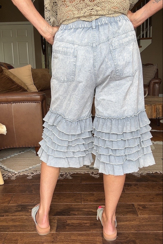 Carolina Dreamin' Ruffle Shorts
