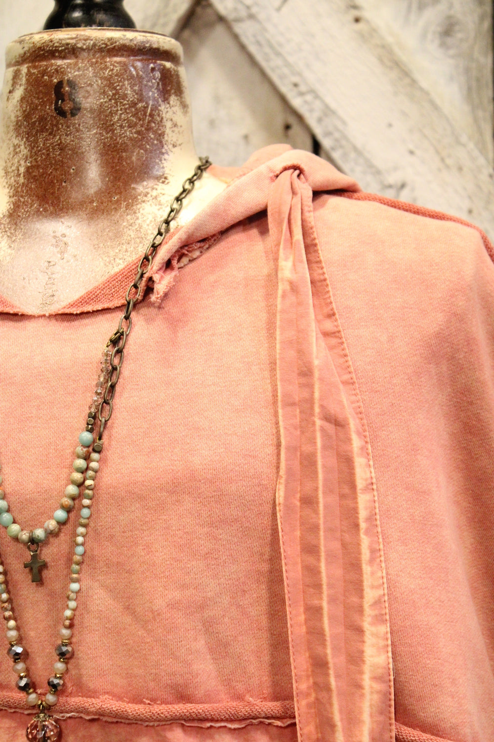 Dusty Rose Eyelet Sweatshirt