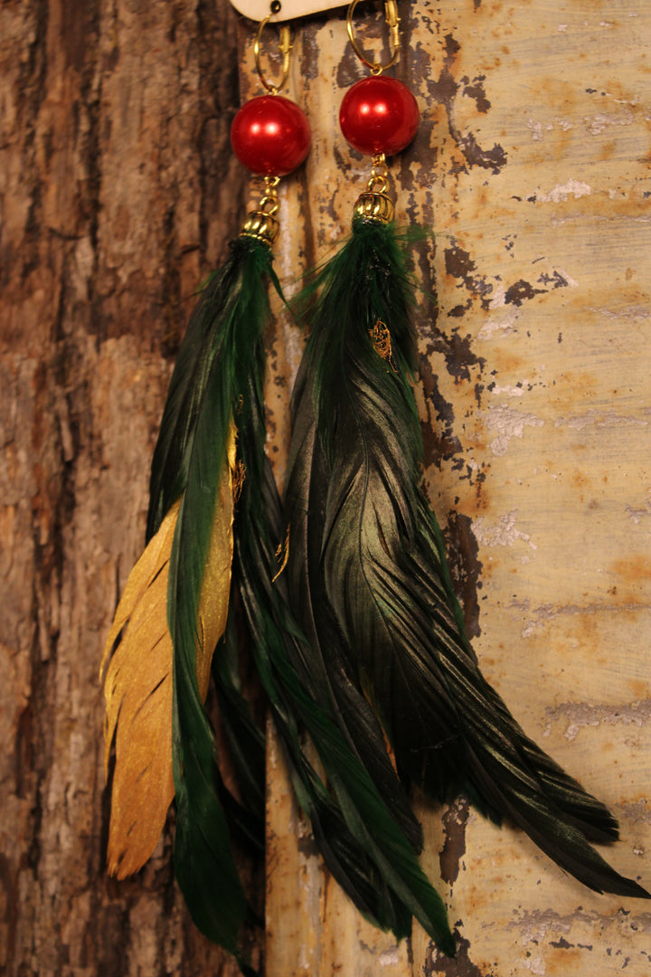 Festive Forest Plumes Earrings