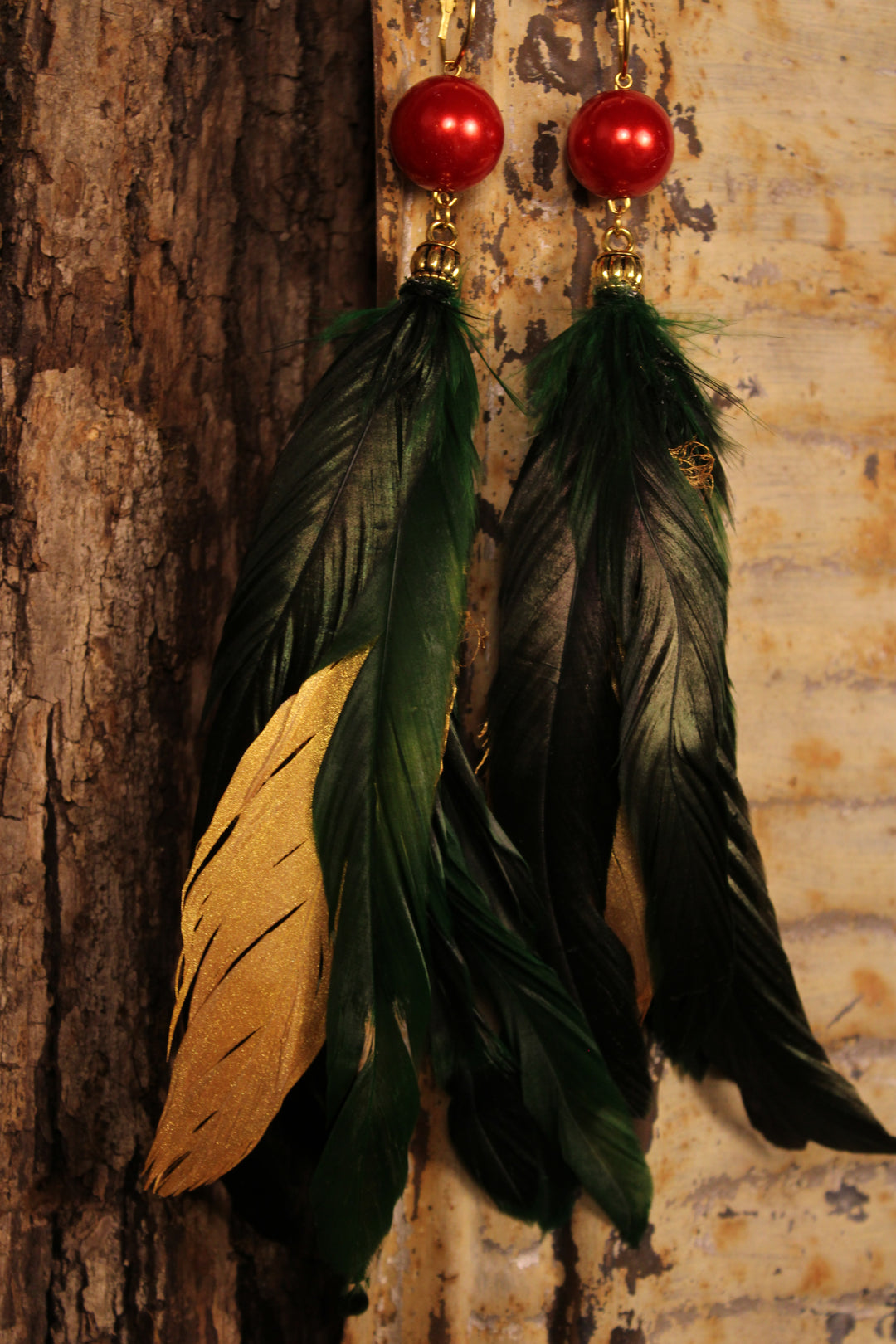 Festive Forest Plumes Earrings
