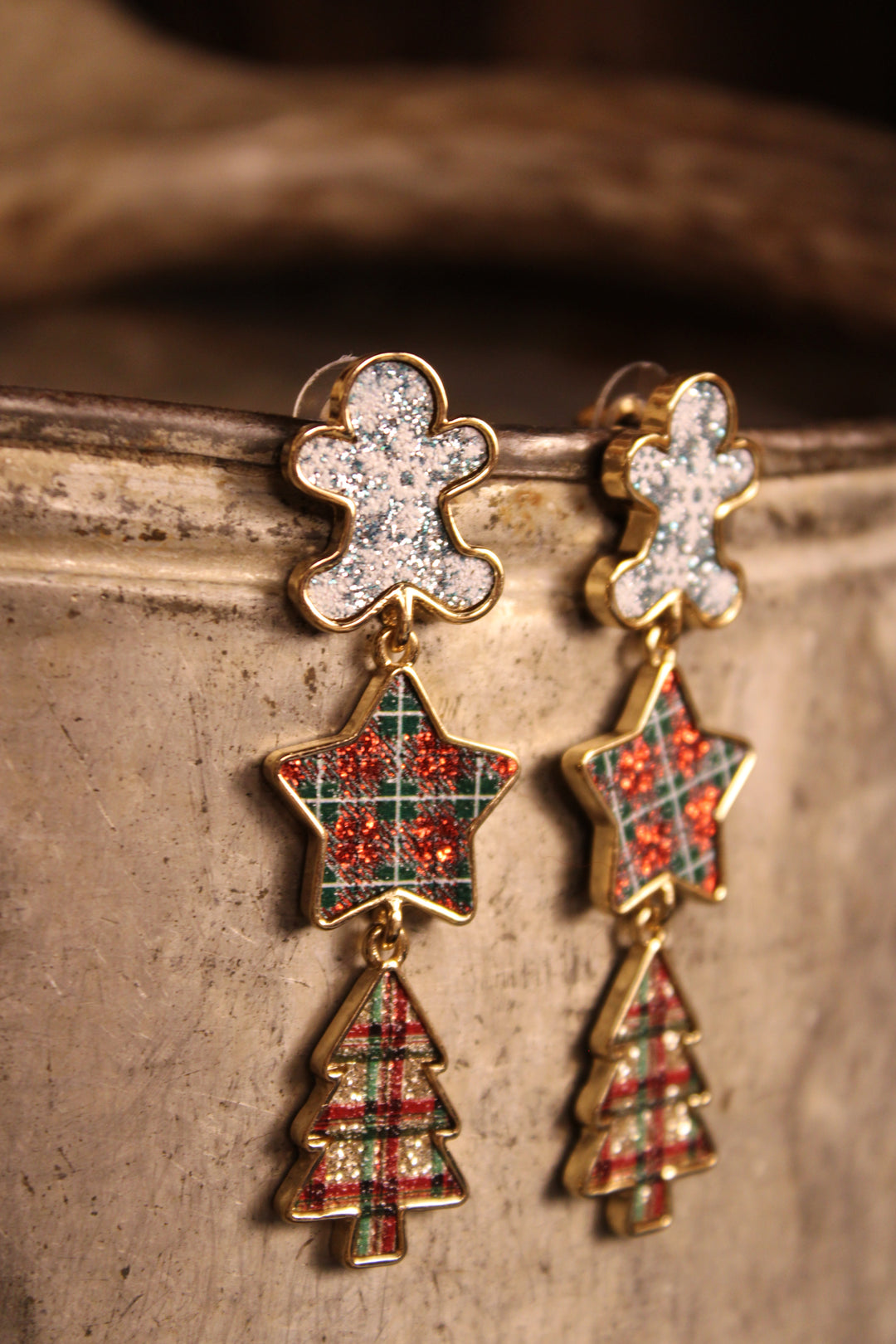 Yuletide Trio Tiered Earrings