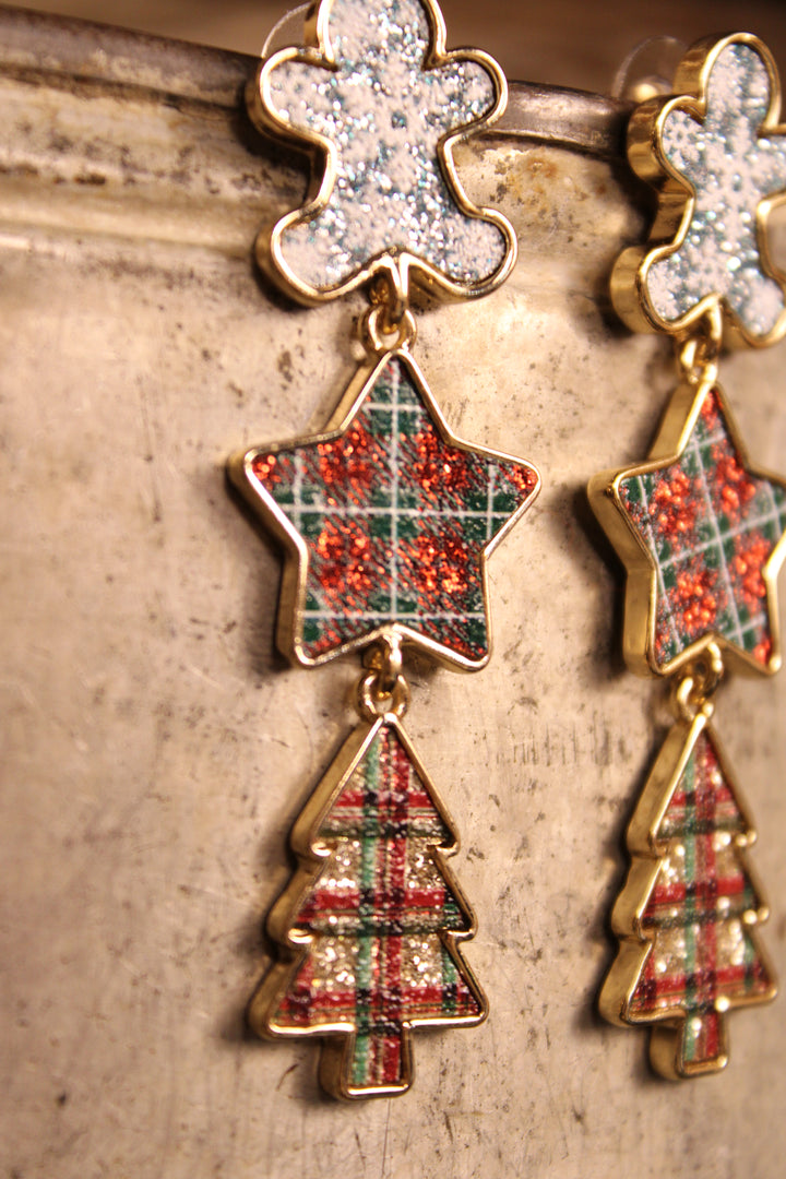 Yuletide Trio Tiered Earrings