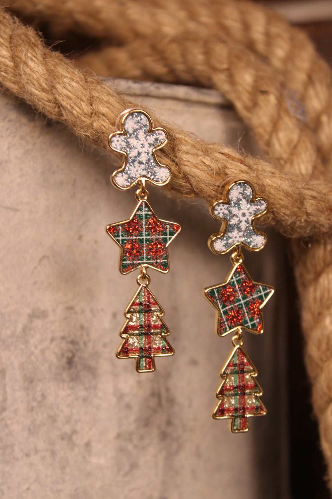 Yuletide Trio Tiered Earrings
