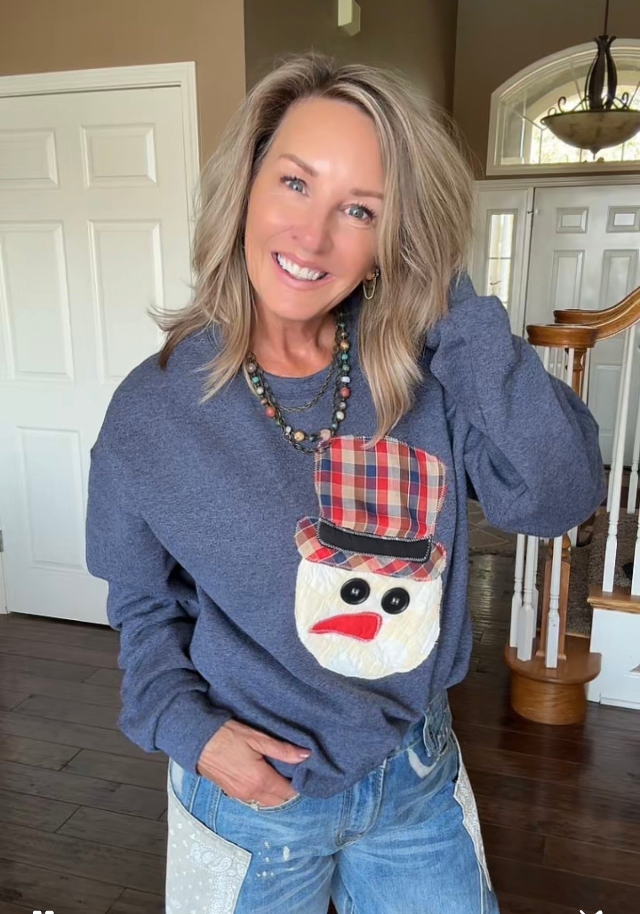 FGO Feeling Frosty Vintage Quilt Sweatshirt