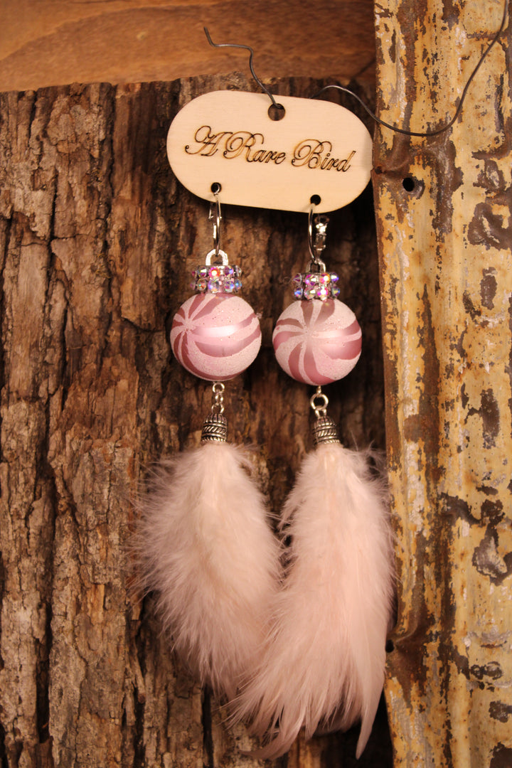 Pink Peppermint Puffs Earrings
