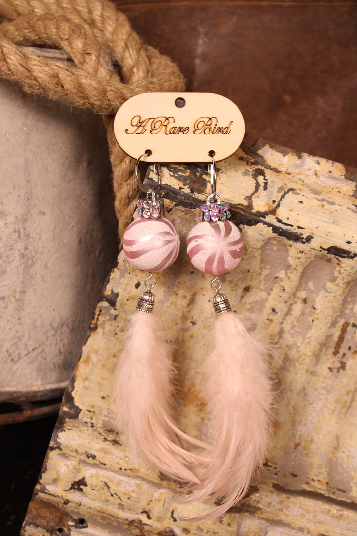 Pink Peppermint Puffs Earrings