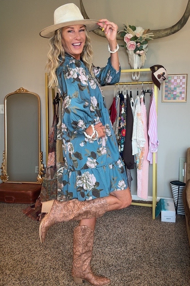 Teal Petal Dream Dress