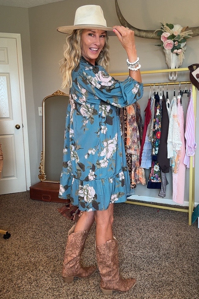Teal Petal Dream Dress