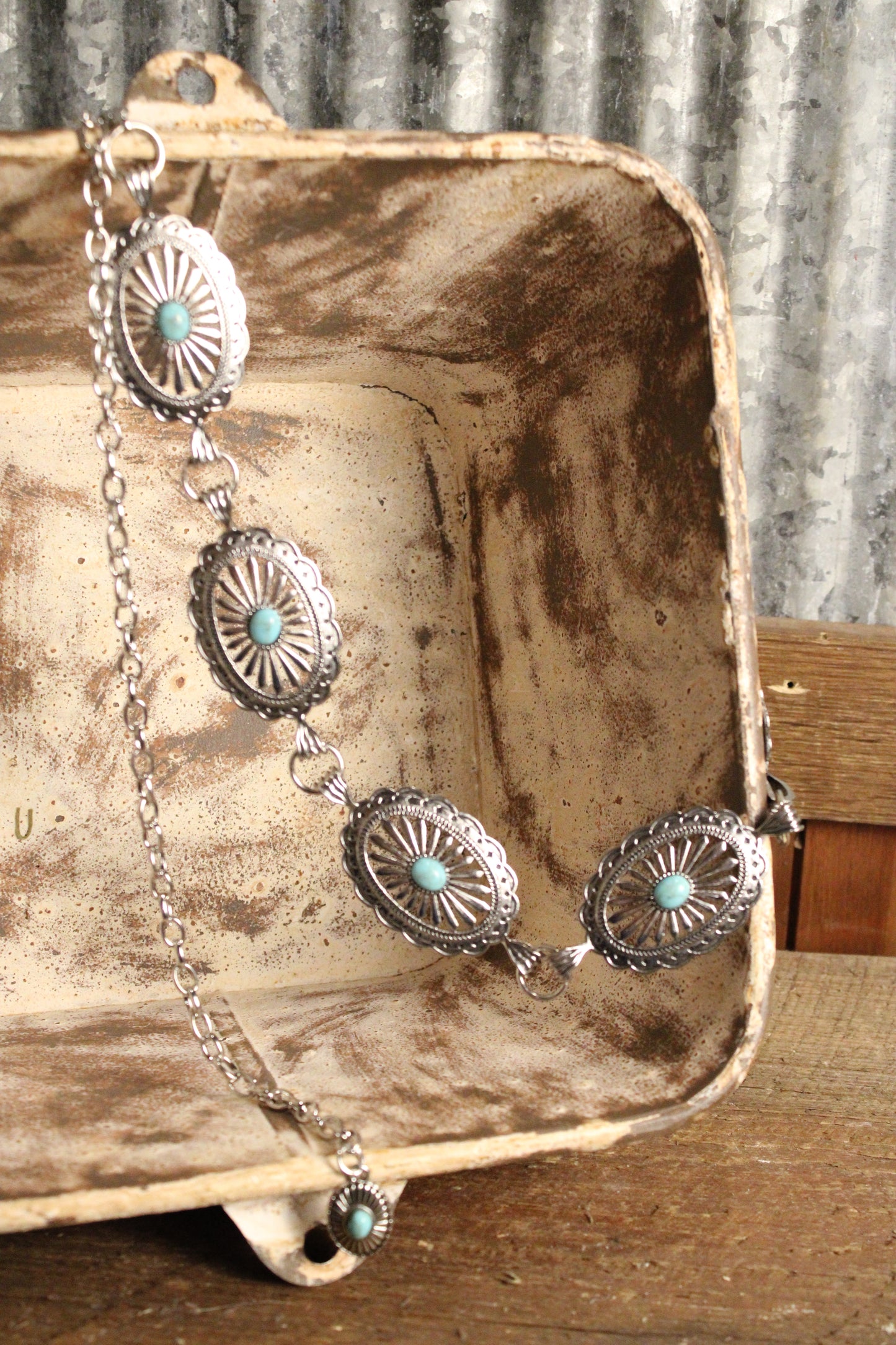Heirloom Turquoise Concho Belt