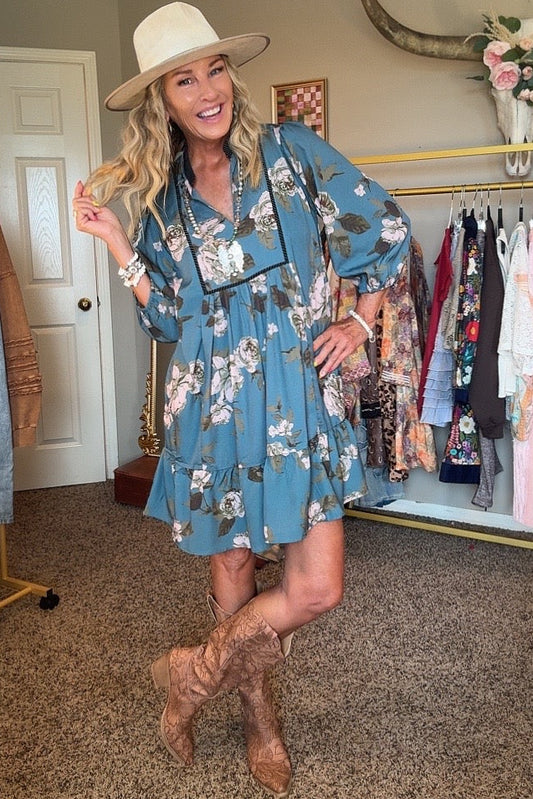 Teal Petal Dream Dress