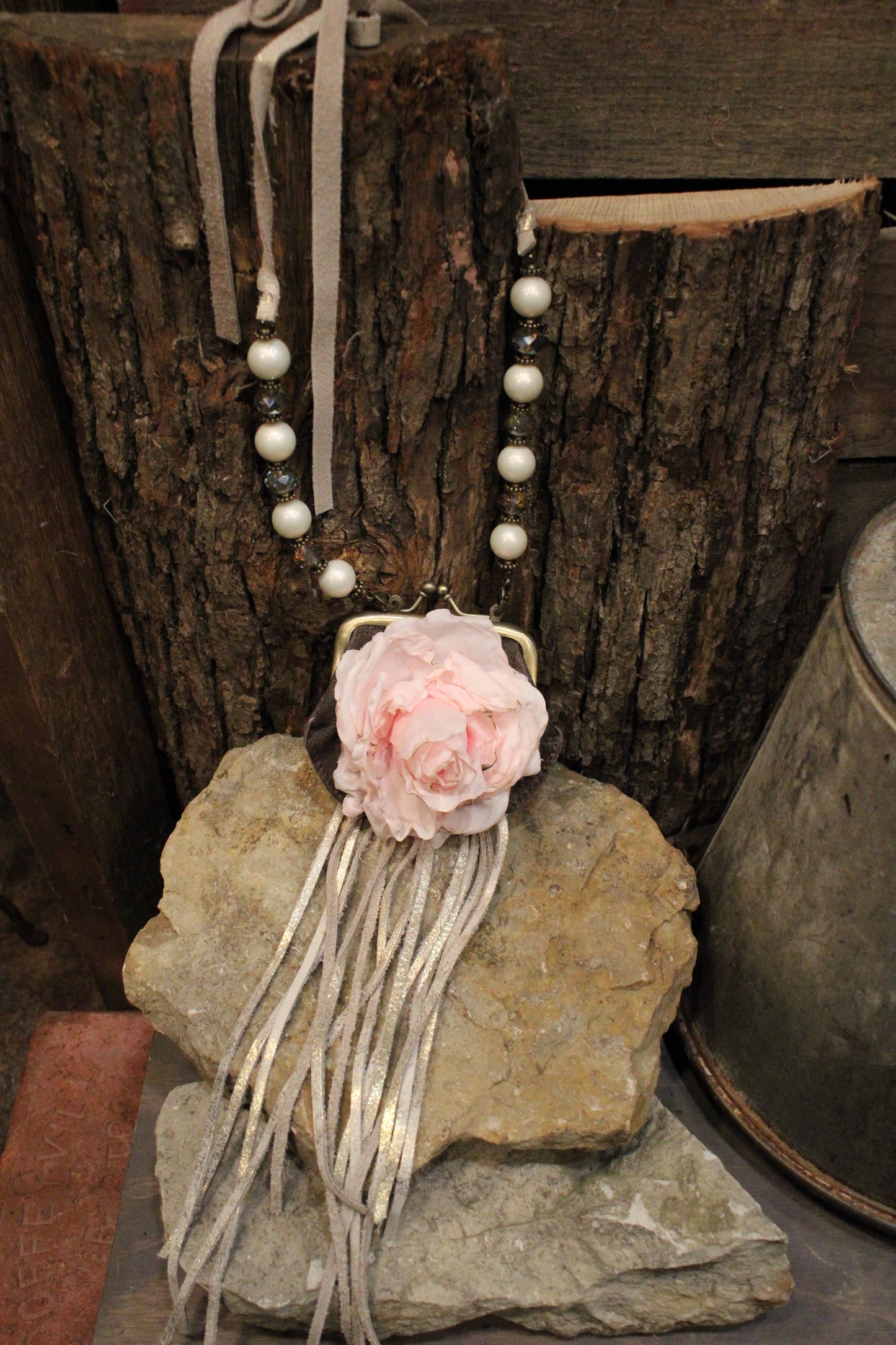 Canyon Rose Coin Purse Necklace