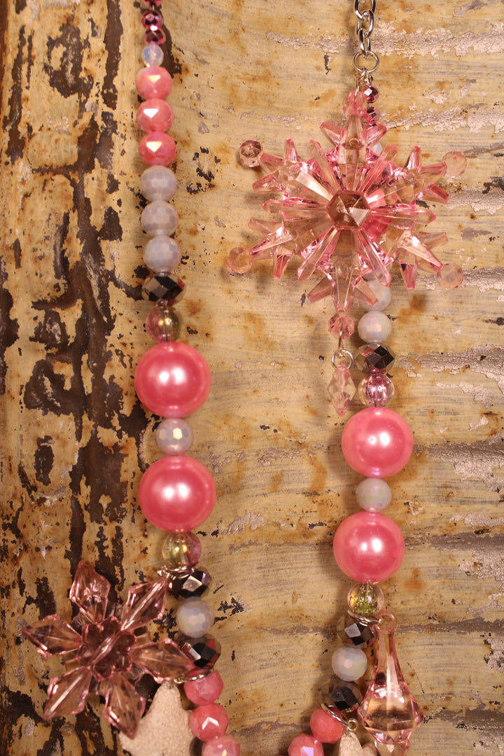 Holly Jolly Horizontal Santa Necklace