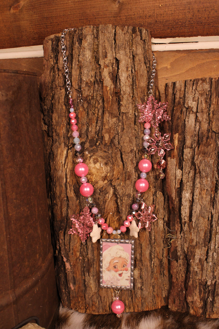Rosy Santa Necklace