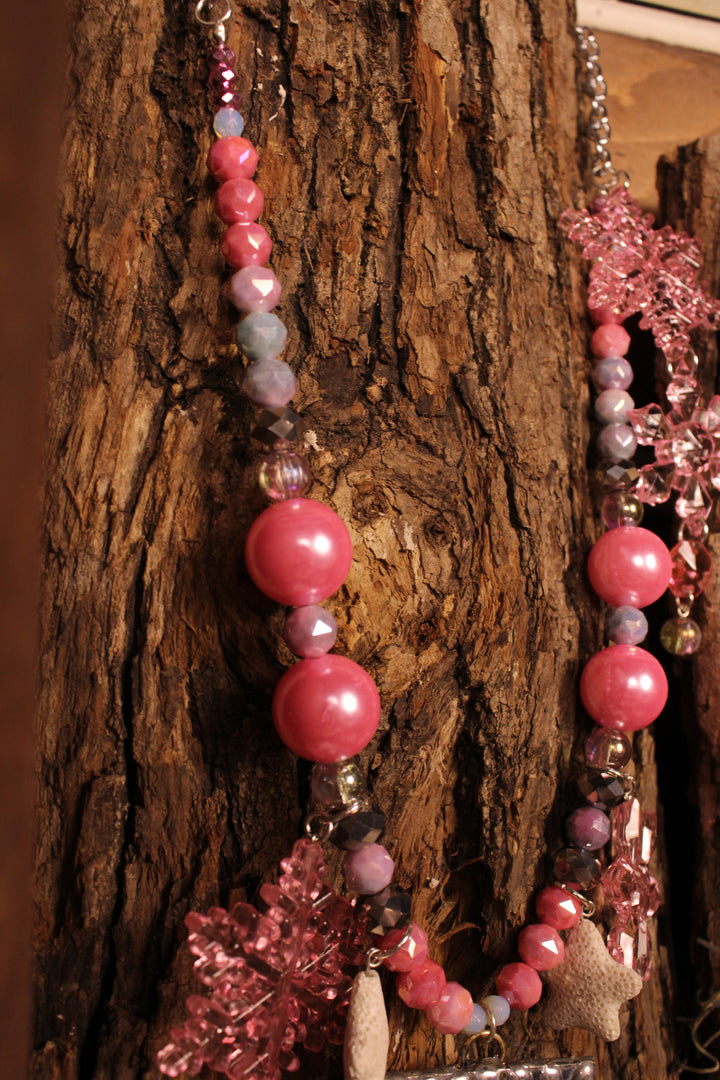 Rosy Santa Necklace