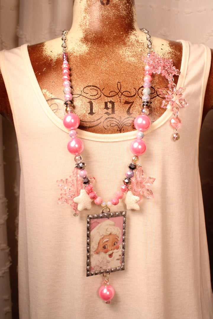 Rosy Santa Necklace