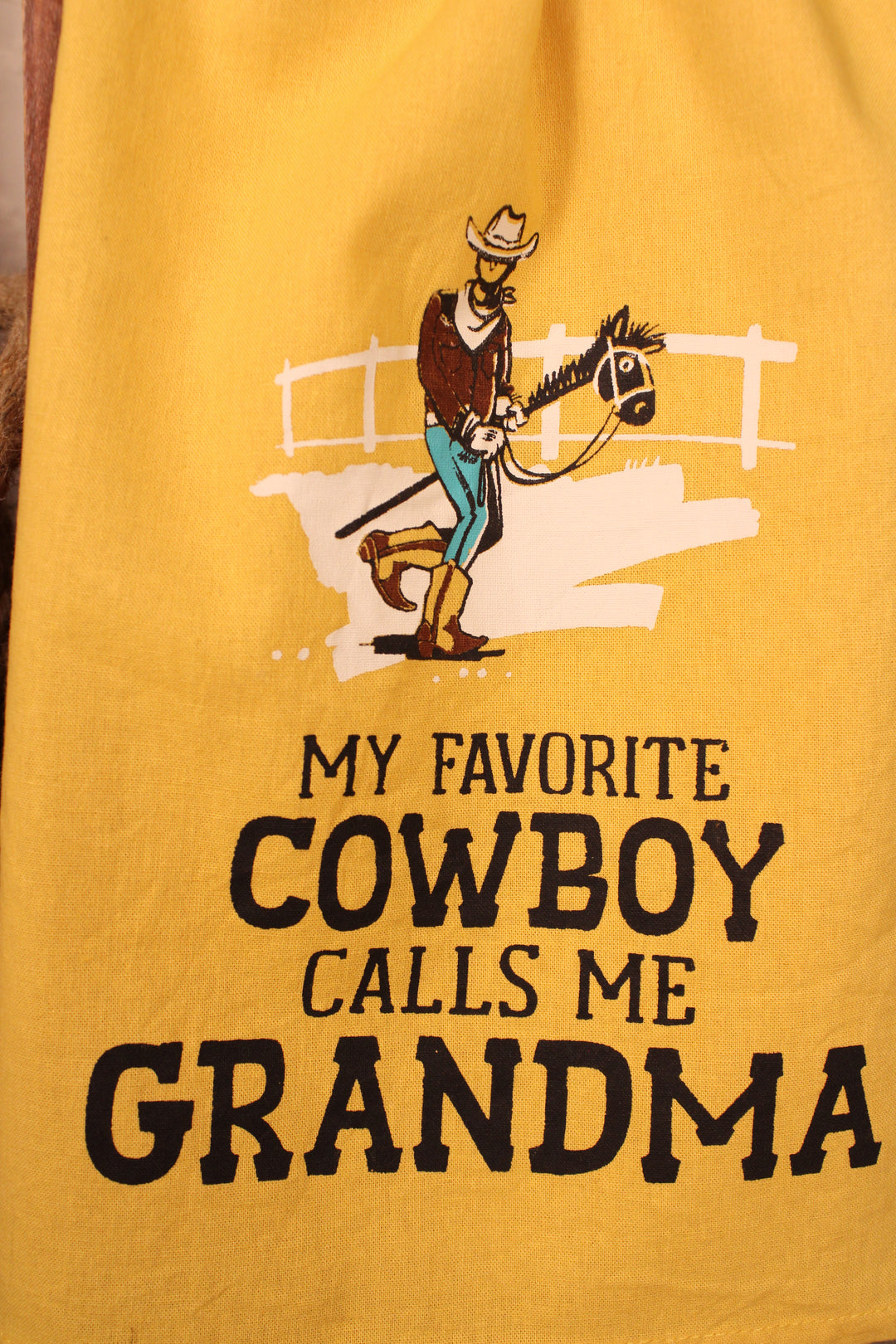 My Favorite Cowboy Kitchen Towel