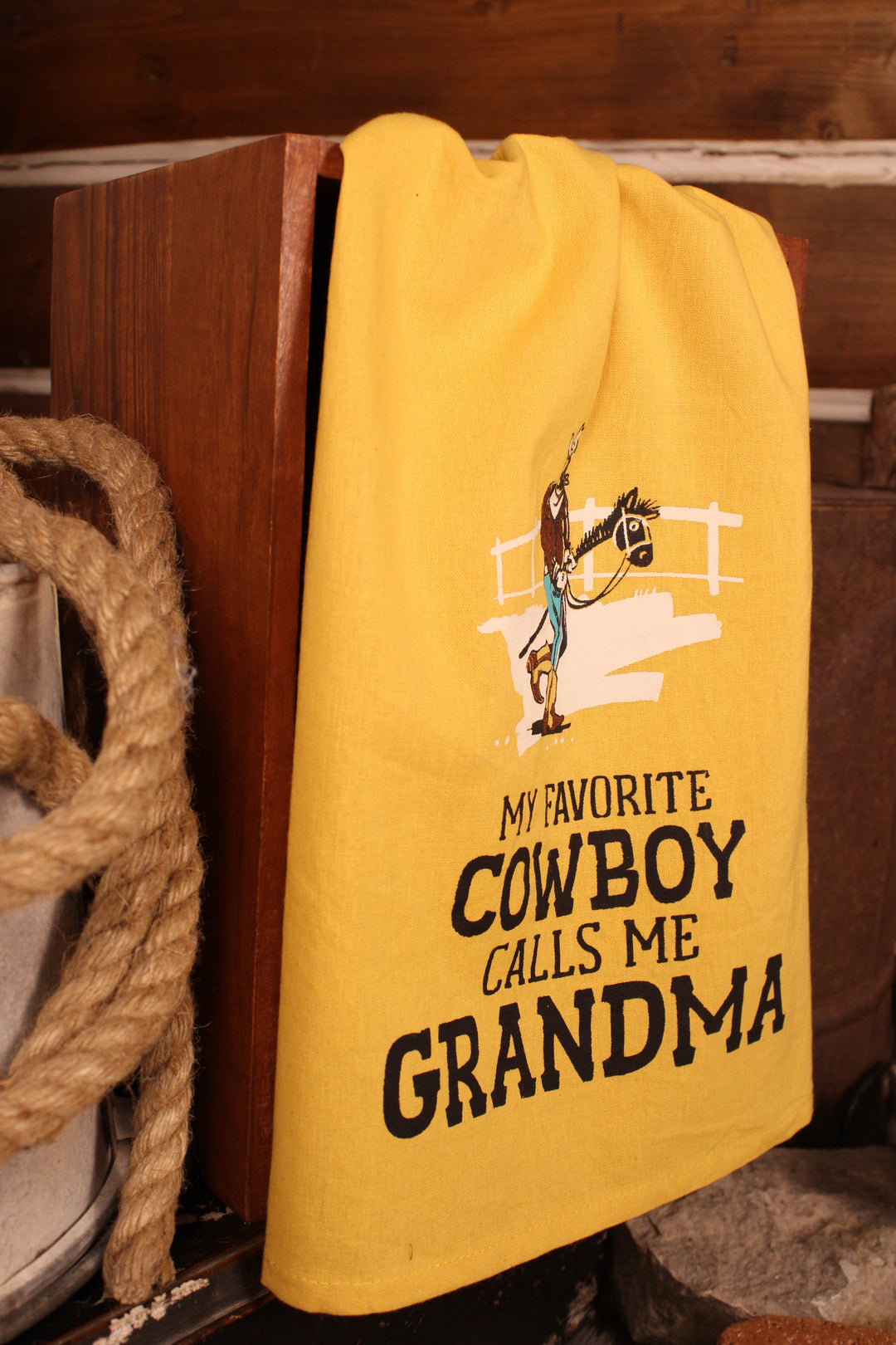 My Favorite Cowboy Kitchen Towel