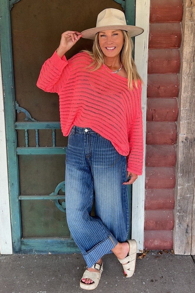 Blush Coral Sweater