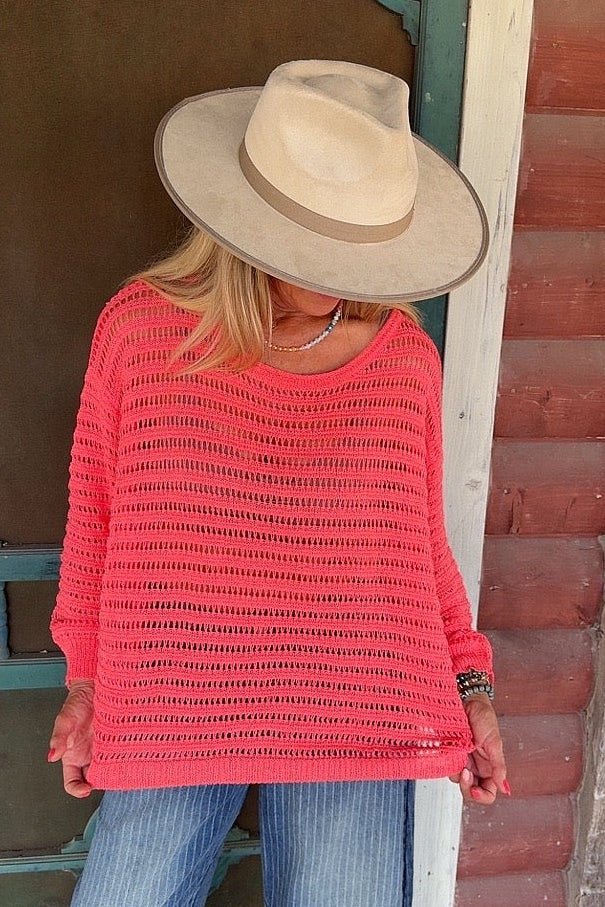 Blush Coral Sweater