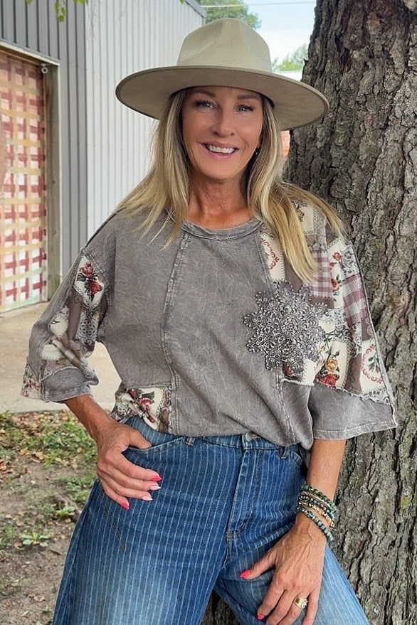 Journey Charcoal  Cotton Top