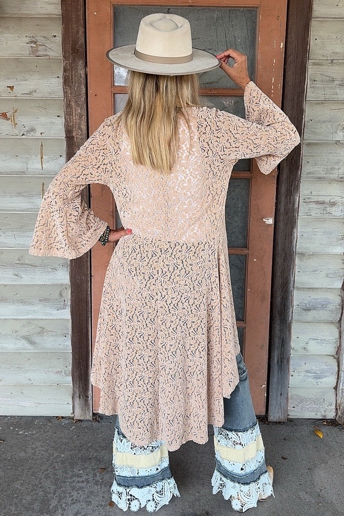 Desert Rose High-Low Cardigan